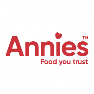 Annies - Red logo with tagline Amy Wilson
